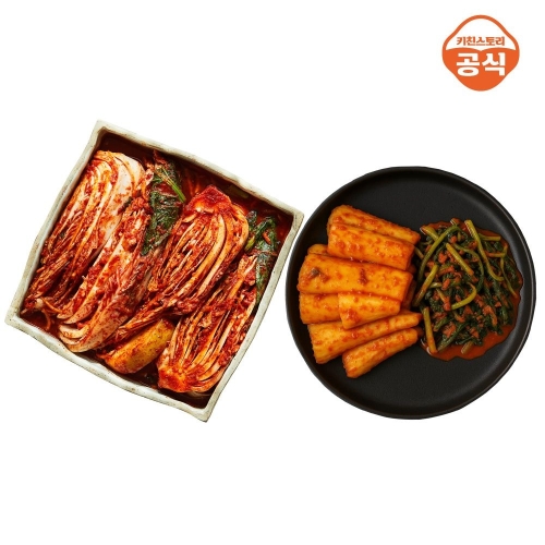 키친스토리 빅마마 이혜정의 시그니처 포기김치 5kg + 총각김치 3kg (1개)