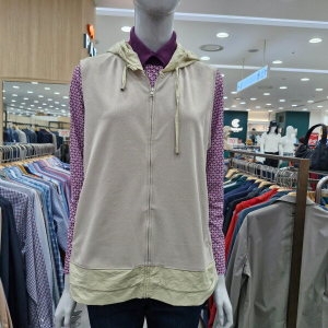 PAT 패플 여성 저지 믹스 후드 베스트/1J61403 200_IC