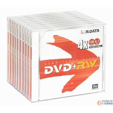 RiDATA DVD+RW 4.7GB 4x 쥬얼 10장