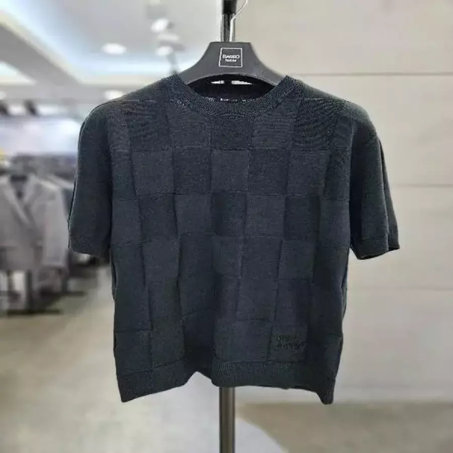 바쏘옴므 세이브존 _성남점 남자 봄 여름 티셔츠 그린 엠보싱 반팔 니트 WSZ2WR3 S50829909