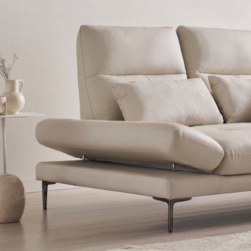 삼익가구 시그니처 스윙형 천연가죽 소파 4인용 (스툴포함)_이미지