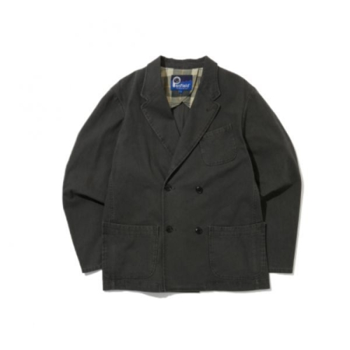펜필드 PENFIELD 페이디드 코튼 헤링본 더블 브레스티드 자켓 차콜_FR1WJ35U 203606 M CHARCOAL_이미지