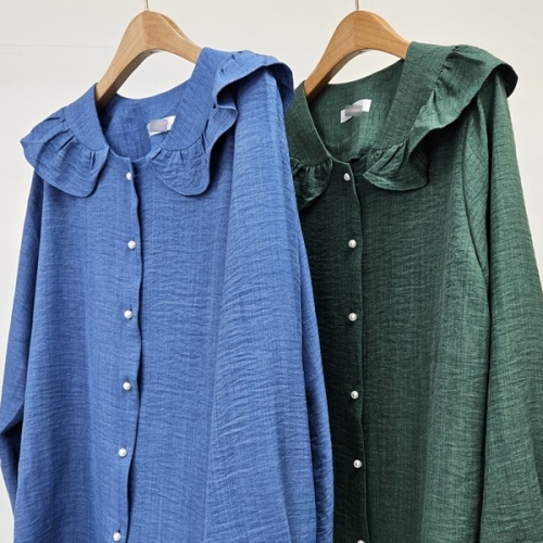 시드마켓 프릴버튼오픈블라우스 410S930S 빅사이즈 여성의류