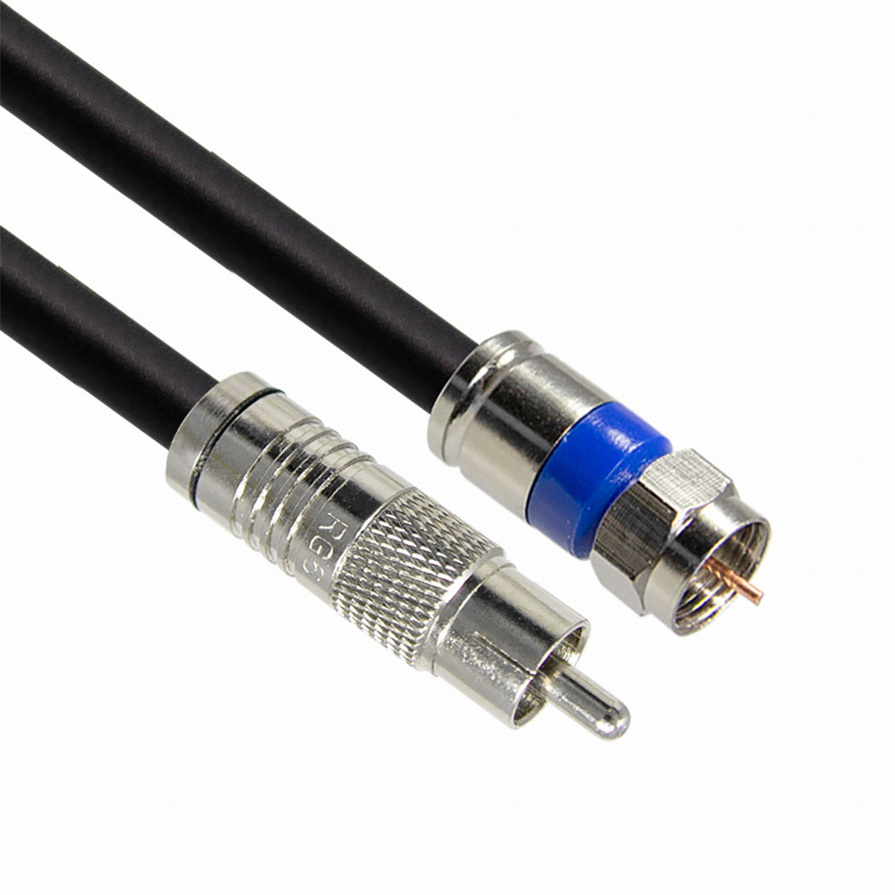 RCA to RF 5C 동축 케이블 고급형 블랙