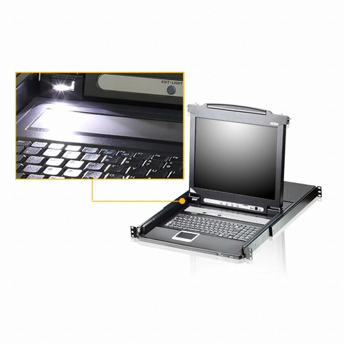 ATEN 16포트 Slideaway LCD KVM 스위치 (CL5716N, 19형 LCD)_이미지