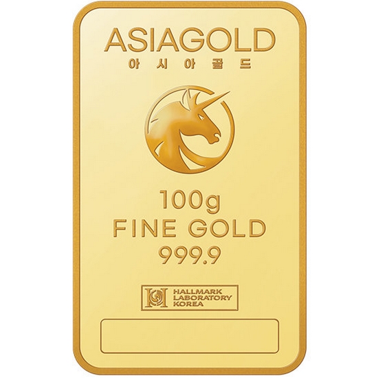 아시아골드 프레스 골드바 100g (1개)_이미지