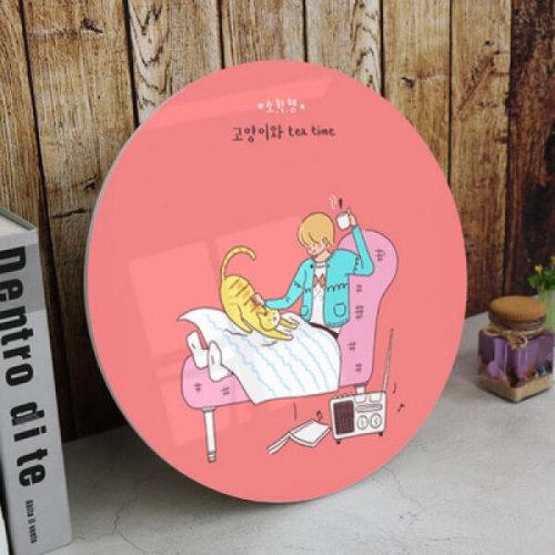 아트박스 꾸밈 ts206-원형아크릴액자_소확행_이미지
