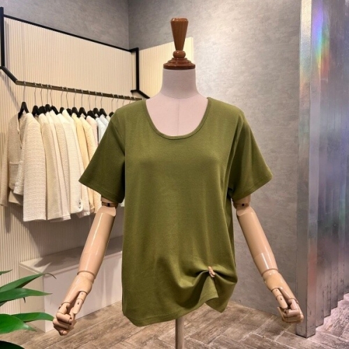 모달 혼방 U넥 티셔츠 AOA2HK331