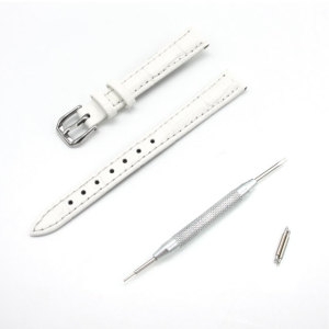 굿앤굿 기본시리즈 12mm 화이트 가죽시계줄 교체 밴드 기본시리즈 12mm 화이트 가죽시계줄 교체 밴드_이미지