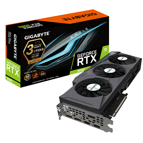 GIGABYTE 지포스 RTX 3080 EAGLE OC V2 D6X 10GB 제이씨현