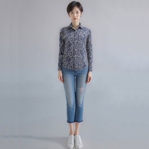 모라도 24년 봄 여름 중년 여성 멀티 체인 셔츠형 블라우스RNS8BL410F-CC