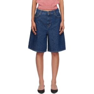 막스마라 위켄드 네이비 돈놀라 데님 쇼츠 252183F088000