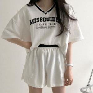 오노마 ONM 바다 여행 코디 브이넥 데일리 여자 반팔 반바지 셋업 16077691