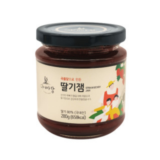 아빠랑 발효곡물당으로 만든 논산 딸기잼 280g (1개)_이미지