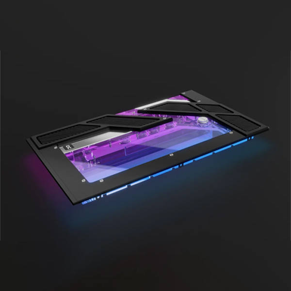 ALPHACOOL APEX Distro Plate HYTE Y60 수로판 360-L with APEX 워터펌프_이미지