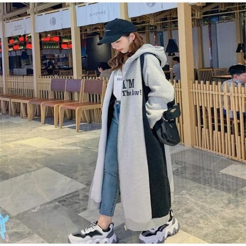 오노마 ONM F62293 루즈 옆배색 오버핏 기모 롱 후드집업 맨투맨이미지입니다. 누르면 해당 게시물로 새창이동합니다.