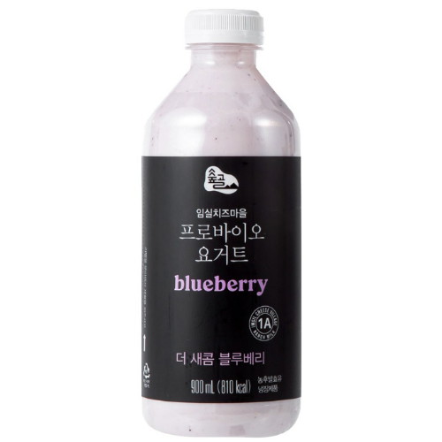 숲골 임실치즈마을 프로바이오 요거트 더 새콤 블루베리 900ml