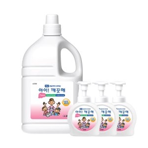아이깨끗해 거품형 핸드솝 4L 펌프용기490ml x 3개_이미지