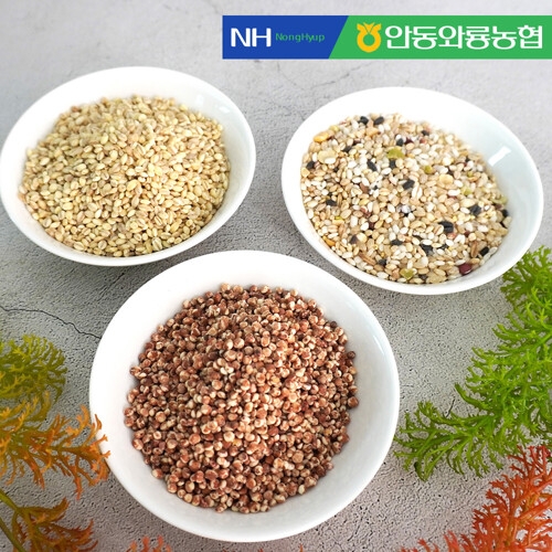 농협 안동와룡 잡곡 3종세트 혼합15곡+찰보리쌀+찰수수쌀 각 1kg