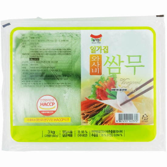 일미농수산 일가집 와사비 쌈무 3kg