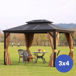 지아이엘 더블 파고라 가제보 3x4m