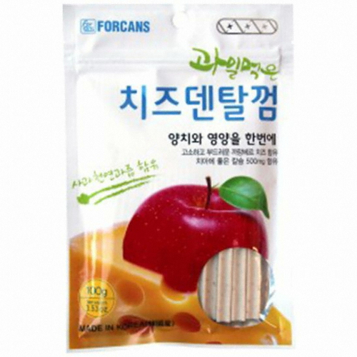 과일먹은 치즈덴탈껌 사과 100g
