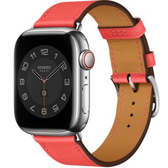 APPLE 워치 에르메스 스위프트 가죽 싱글 투어 (로즈 텍사스) (38mm/40mm/41mm)_이미지