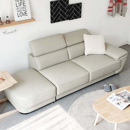 자네트가구 알마 가죽소파 3인용 (스툴별도)