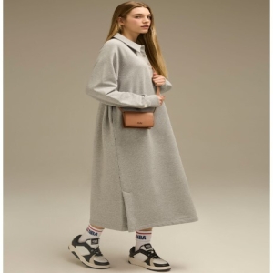 NBA 여성 MIA 오버핏 카라 롱 원피스 N243TO722P-DI_이미지