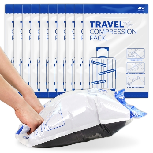 아케이 리빙 여행용 압축팩 중대형 10매 1개 (10개)