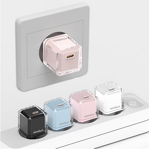 미니덕트 PD 20W GaN 크리스탈 큐브 충전기 mi700DT_이미지