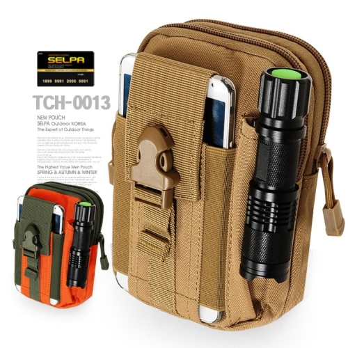 셀파 샐파 TCH-0013 스마트폰 파우치 핸드폰 주머니 크로스백 보조가방 형광오렌지_이미지