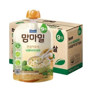  매일유업 맘마밀 안심이유식 브로콜리와 닭가슴살 100g [10개]