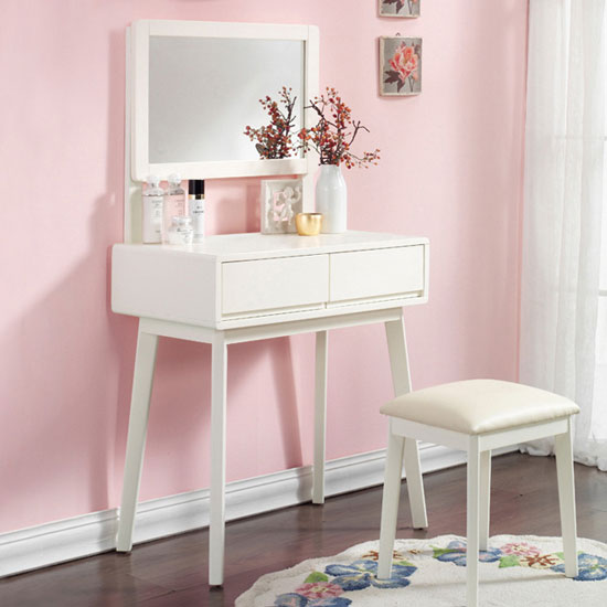 주니퍼 밀키웨이 데이지 원목 도장 화장대 세트 700