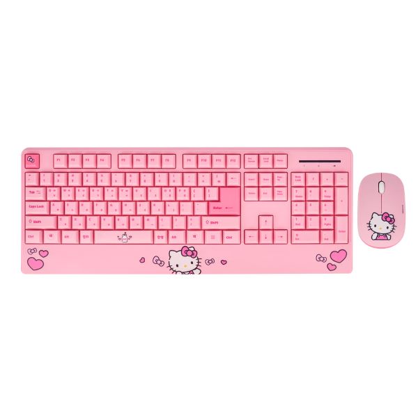 디지털벤투스 헬로키티 팜레스트 무선 키보드 마우스 세트_이미지