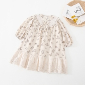 예약 브레드 플라워 셔링 원피스 R10763