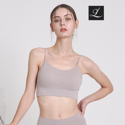 라보라 모달 릴랙싱 심리스 스트랩 롱 브라탑 B2A502N_LBR_이미지