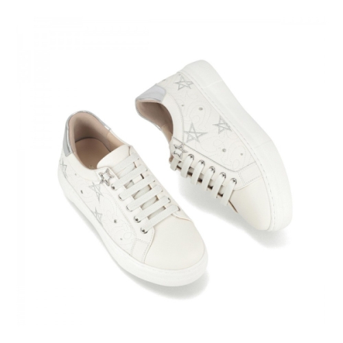 엘칸토 행복한 여성 소가죽 별자수 스니커즈 4cm LCWS03