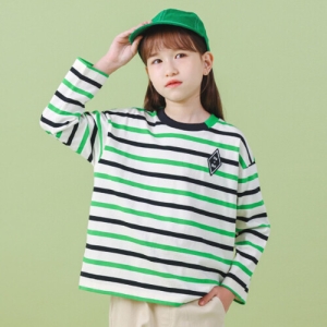 아이러브제이 A.라팡 스트라이프 크롭 티셔츠 JVFTO92_이미지