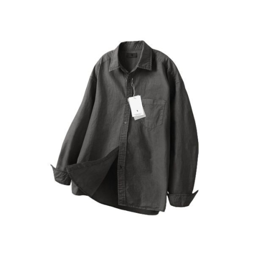 피그먼트 무드인사이드 MOOD INSIDE 쿨웨이브 셔츠_차콜l 230920_이미지