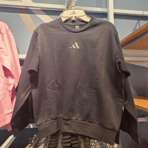 아디다스 키즈 그래픽 크루 루즈핏 기모 스웨트셔츠 블랙 JI6166 5G102155