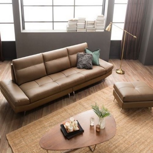 자코모 레이 이태리 천연가죽 소파 4인용 (스툴포함)