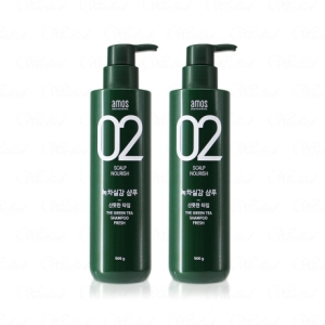 아모스프로페셔널 녹차실감 샴푸 산뜻한 타입 500g (2개)_이미지