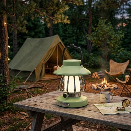 애니버디즈 감성 캠핑램프 랜턴 달팽이 캐릭터 그린_이미지