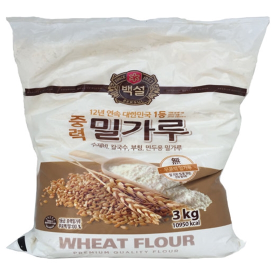 백설 중력 밀가루 3kg (4개)_이미지