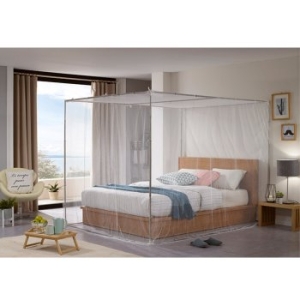 써머쿨 사각 캐노피 모기장 2층침대용 + 스텐봉세트