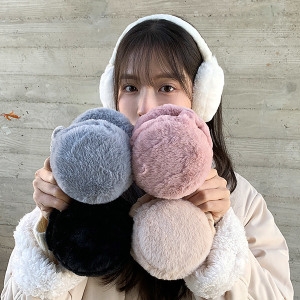 수앤수 뚱카롱 접이식 퍼 귀마개 23T418