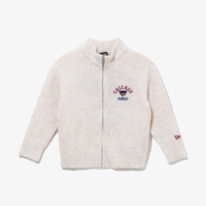 MLB 뉴에라키즈 쿠퍼스타운 시카고 컵스 자카드 로고 니트 집업 오트밀 13947062