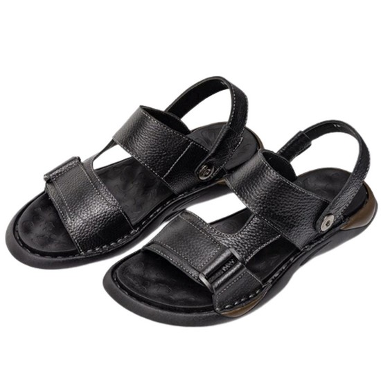 모피어스 천연가죽 쿠션좋고 발편한 캐주얼 슬리퍼 BKCA601