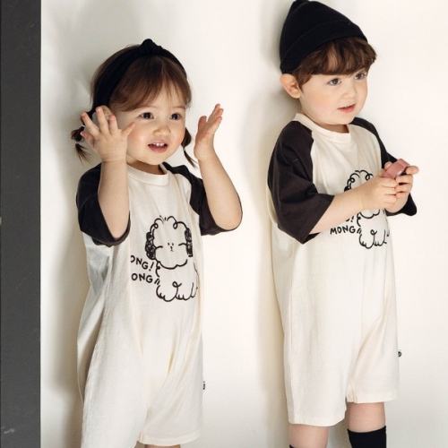 유비맘 클로젯 몽지 라글랑 7부 롬퍼 차콜 C2HL1502-CH